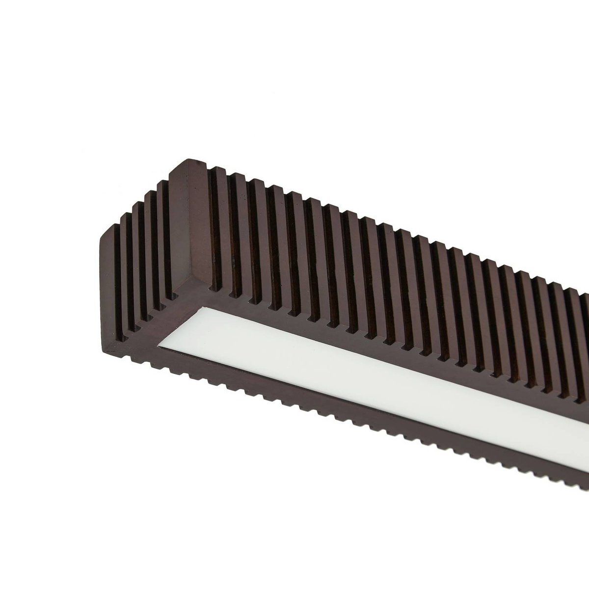 Plafonnier en bois designLED, Emara chêne foncé, noir, blanc, LUCANDE