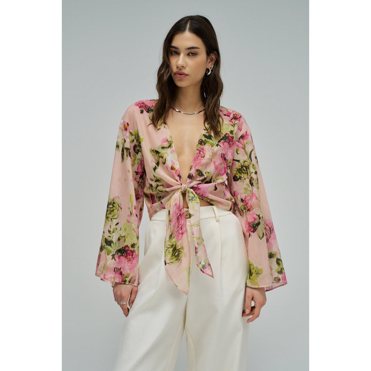 BLUSA AVEC N?UD FRONTAL rose, SALSA JEANS