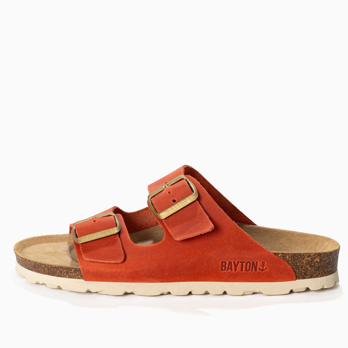 Sandales en cuir ATLAS orange, BAYTON