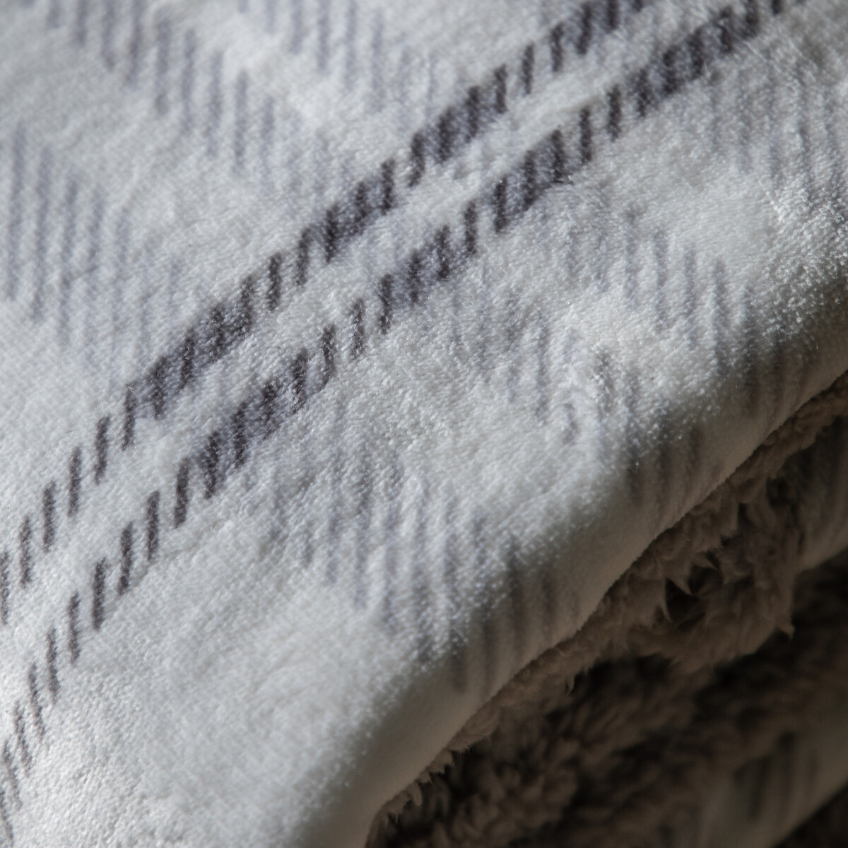 Sherpa Fleece Throw 152x177cm grey, SO'HOME