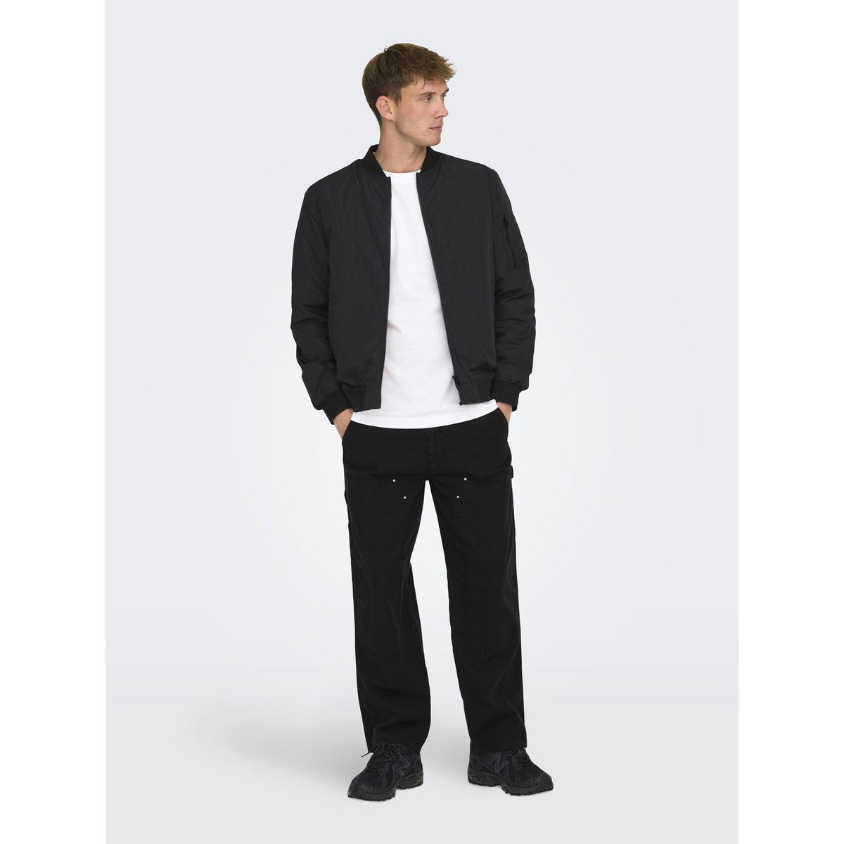 Pantalon À Jambe Large noire - black, ONLY & SONS