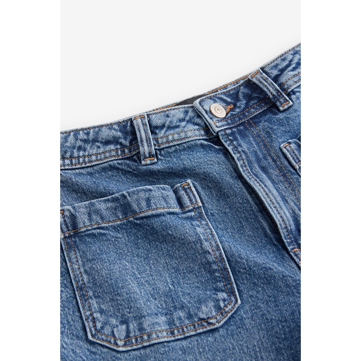 Jean large avec poche plaquée bleu foncé, NEXT
