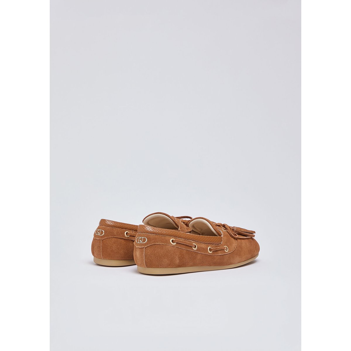 Mocassins en daim avec pampilles terre cuite, LIU JO