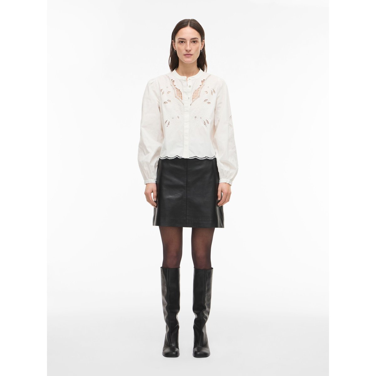 Chemise À Manches Longues cloud dancer, ROUGE EDIT