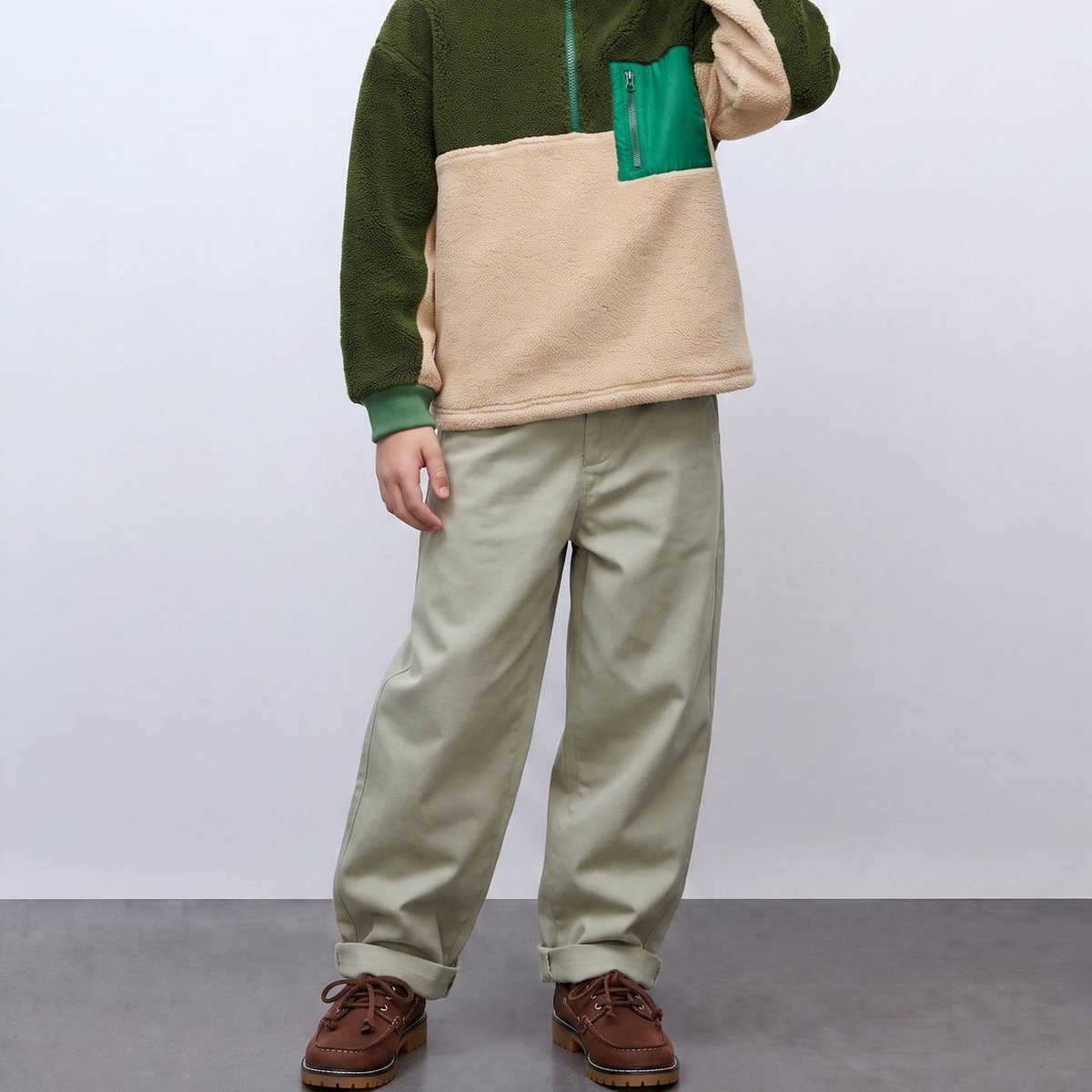 Pull en polaire avec poche frene, MONOPRIX