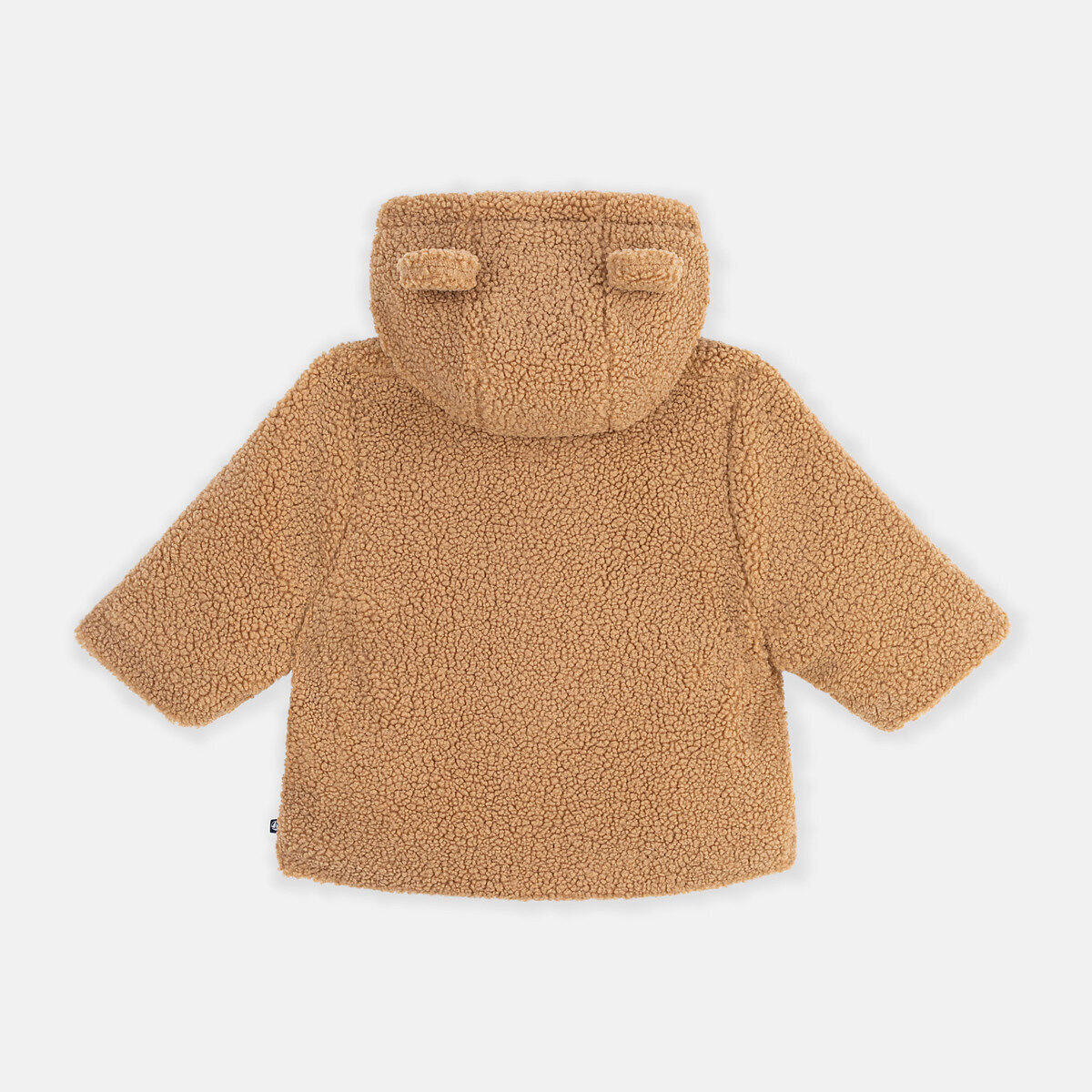Cappotto in sherpa con cappuccio cammello, PETIT BATEAU