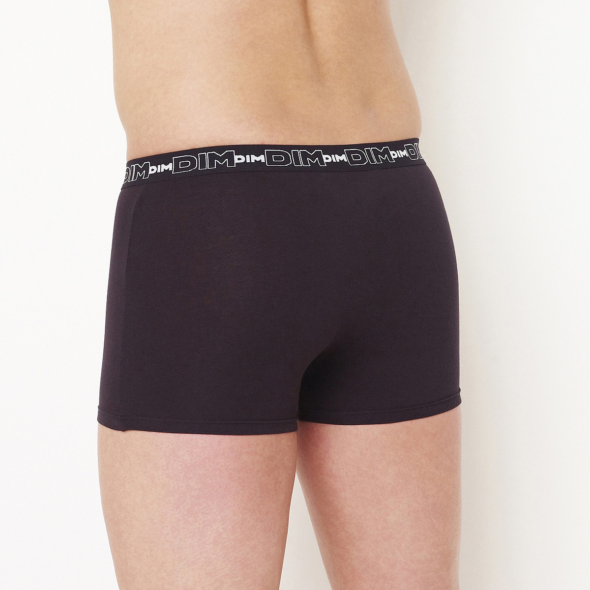 Lote de 3 boxers, Coton Stretch preto + preto + preto, DIM