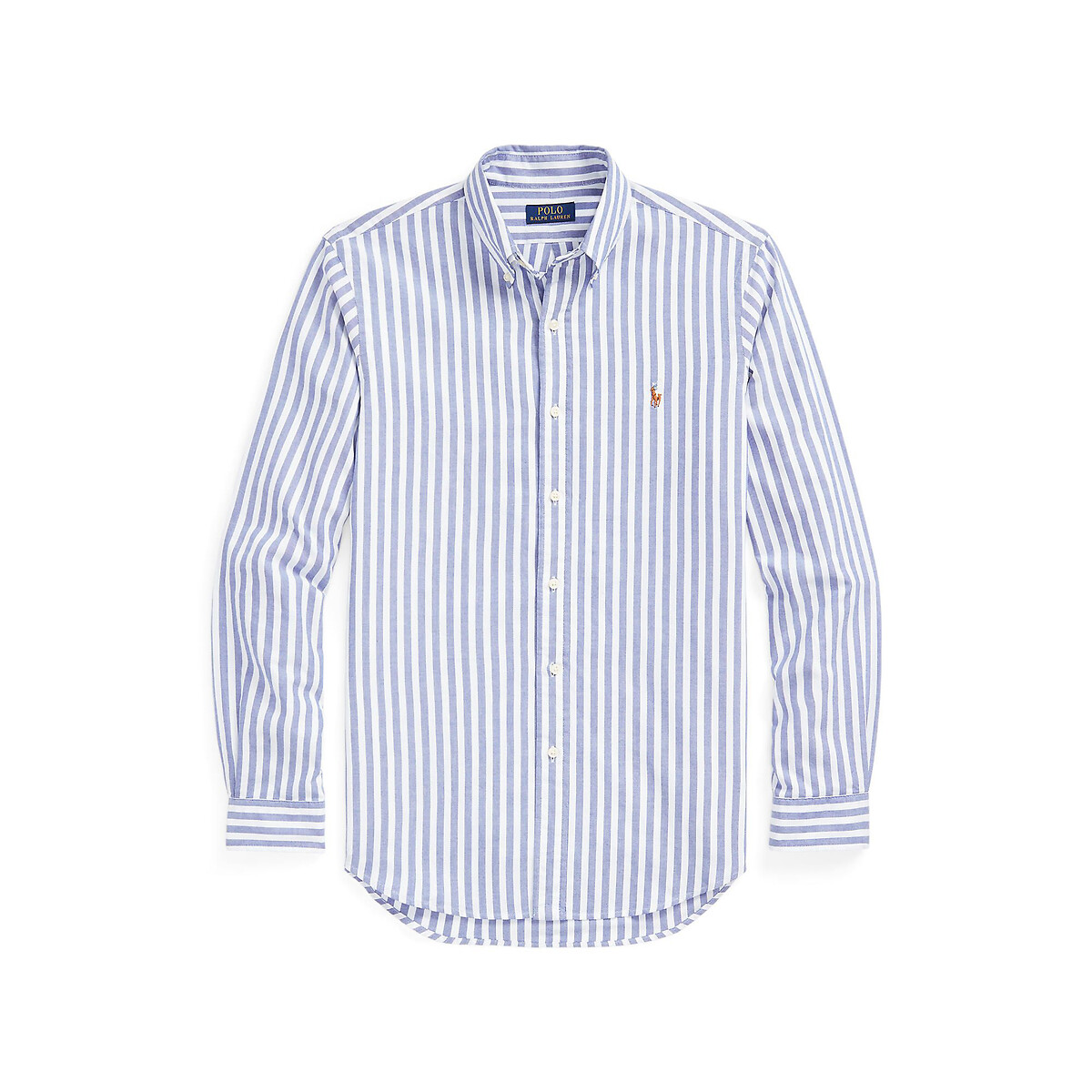 Oxford Cotton Shirt in Slim Fit with Long Sleeves navy/white, POLO RALPH LAUREN