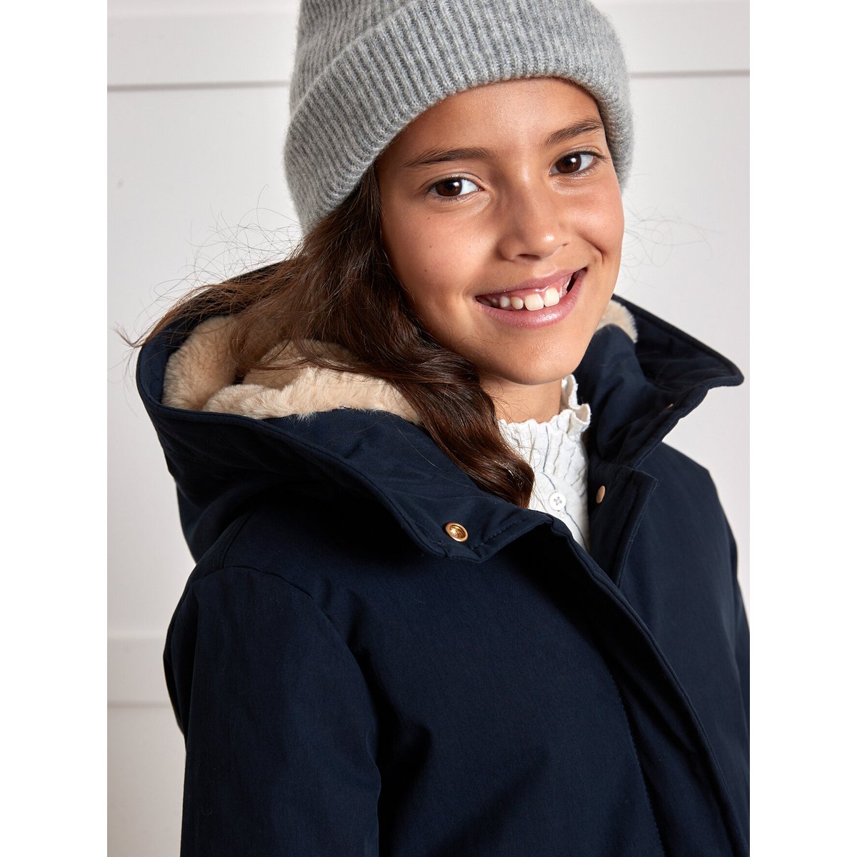 Parka Junior doublée imitation fourrure marine, CYRILLUS