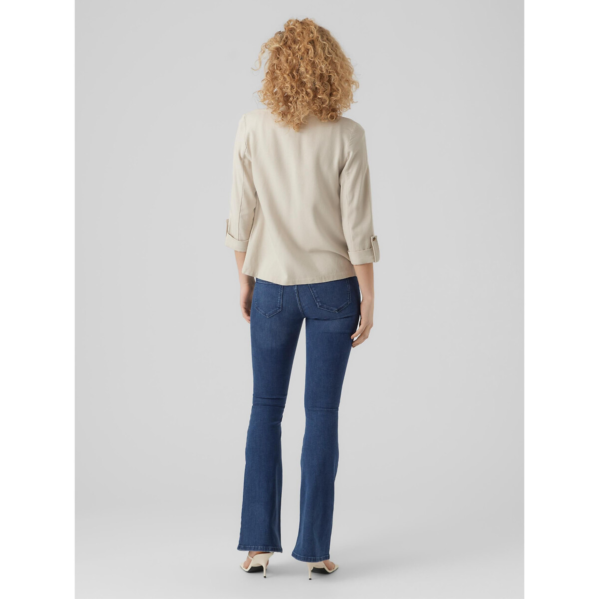 Blazer manches 3/4 ecru, VERO MODA