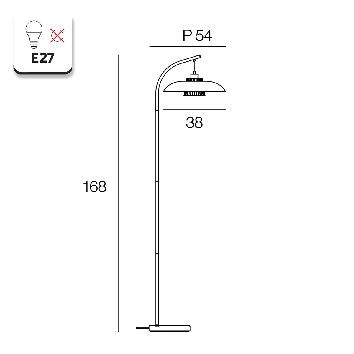 Lampadaire en acier, SITIO noir, INSPIRE