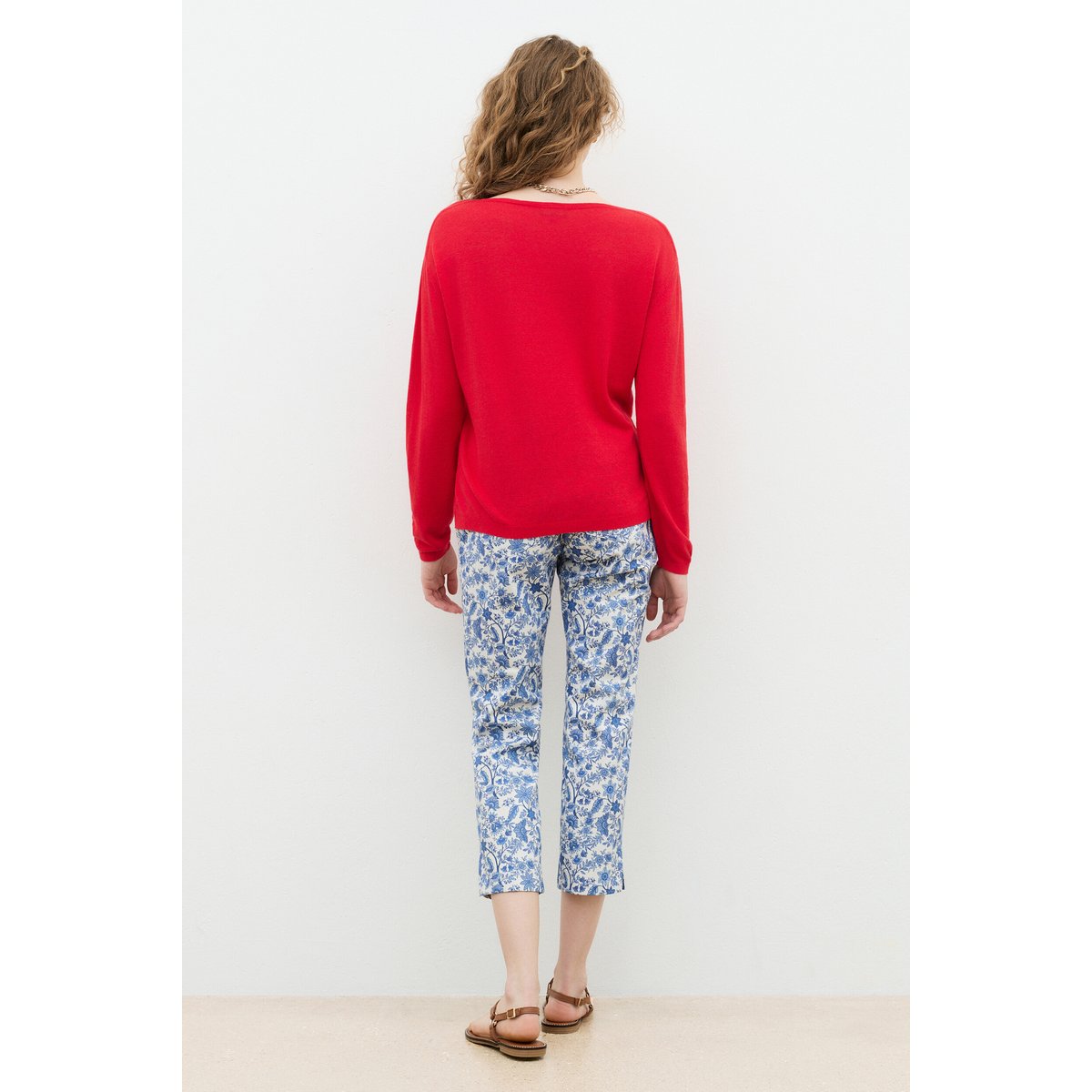 Pull ample lin PULL MCOLOMBE rouge, CAROLL