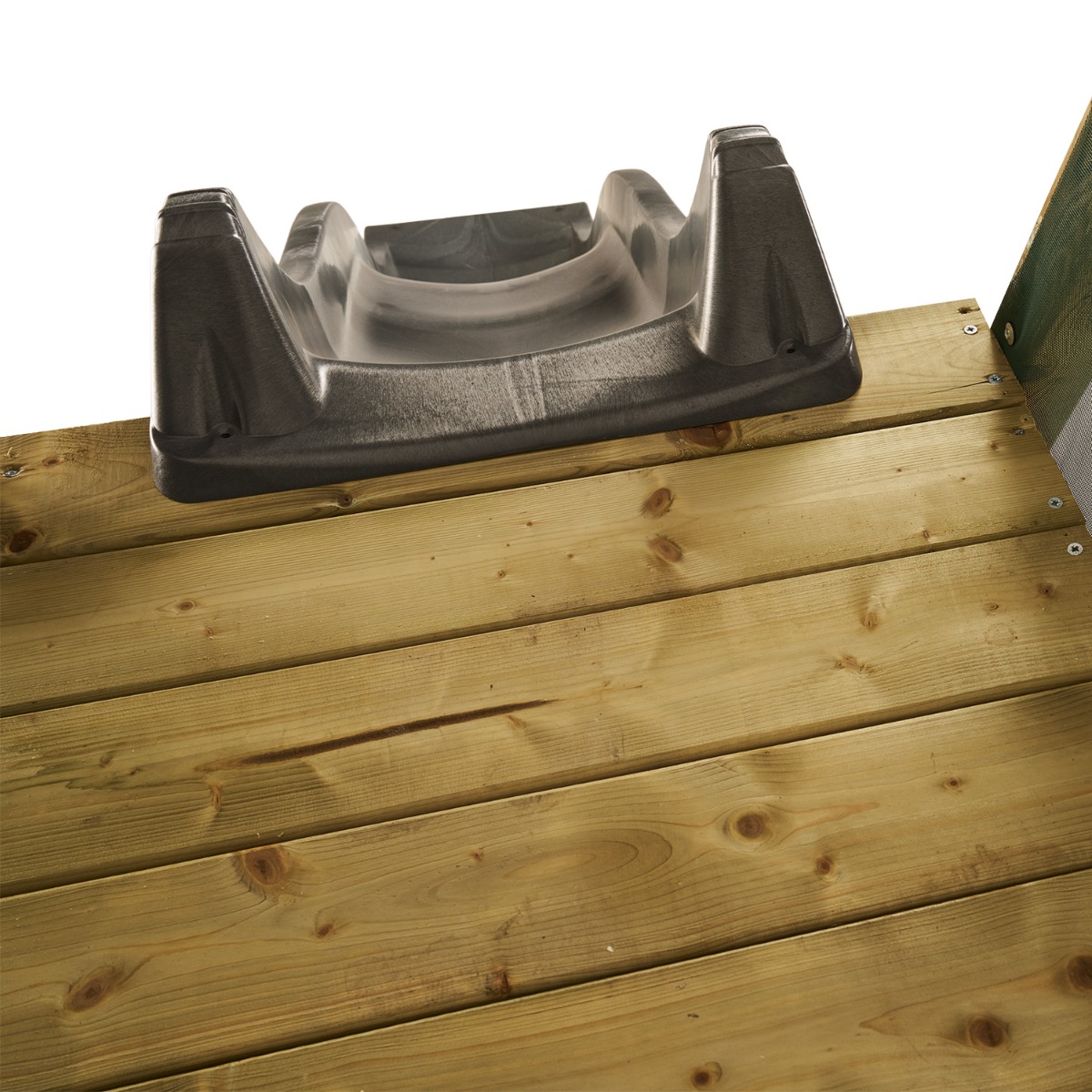 Portique 2 balançoires et toboggan WINDI gris, KANGUI