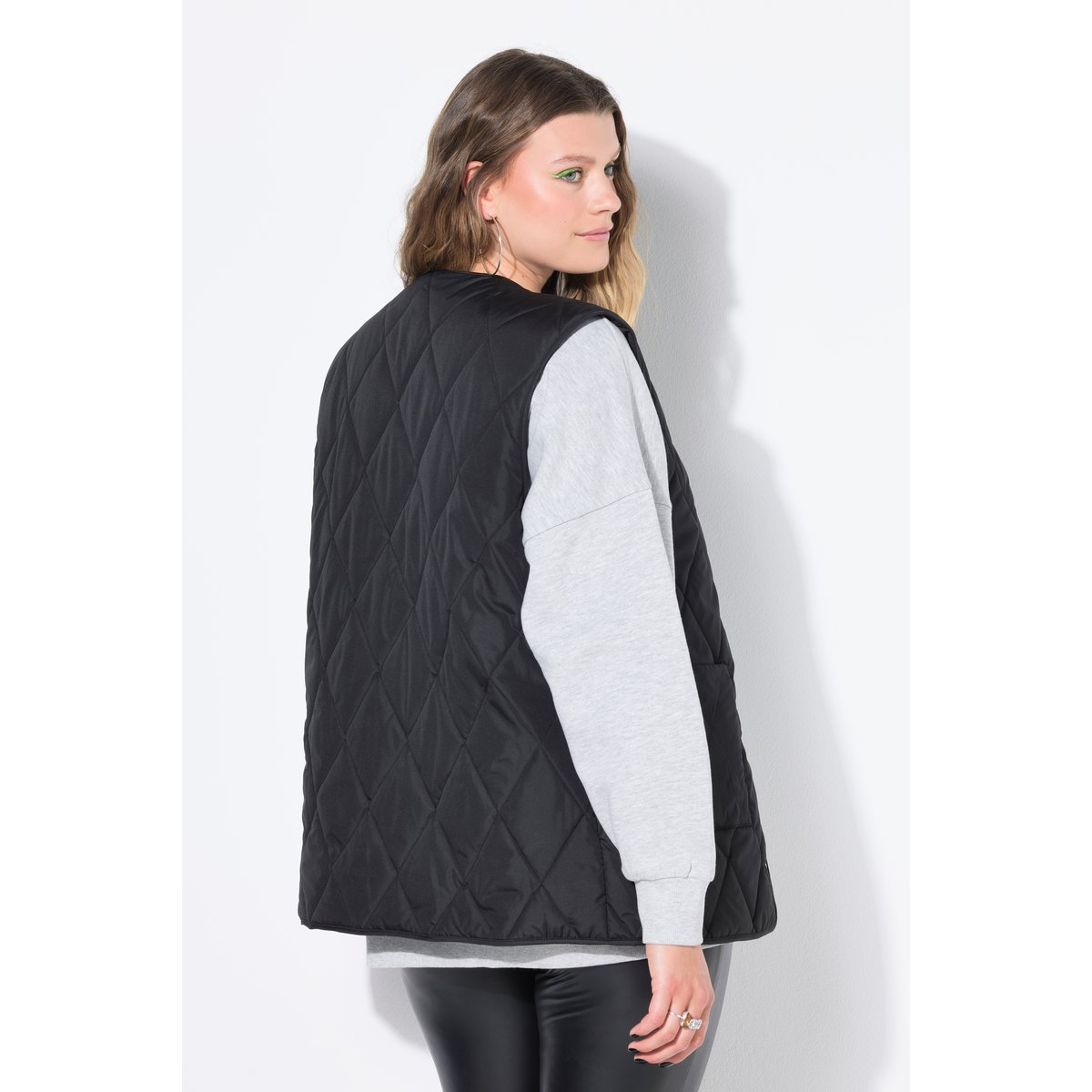Gilet matelassé léger coupe oversize noir, STUDIO UNTOLD