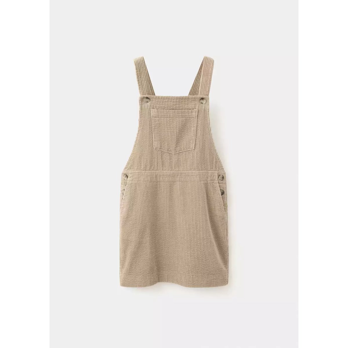 Robe chasuble velours côtelé beige, MANGO KIDS