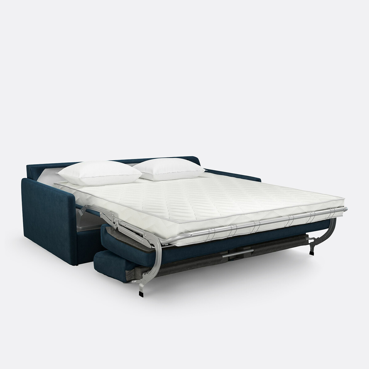 Canapé-lit en velours, 2, 3 ou 4 places, confort Bultex®, MARTA bleu de prusse, LA REDOUTE INTERIEURS