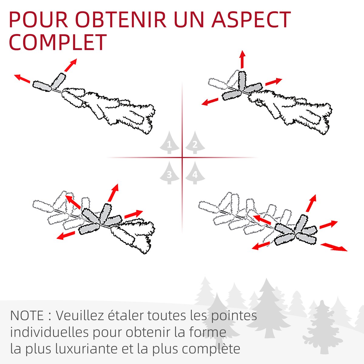 Guirlande de Noël Plastique Vert vert, HOMCOM