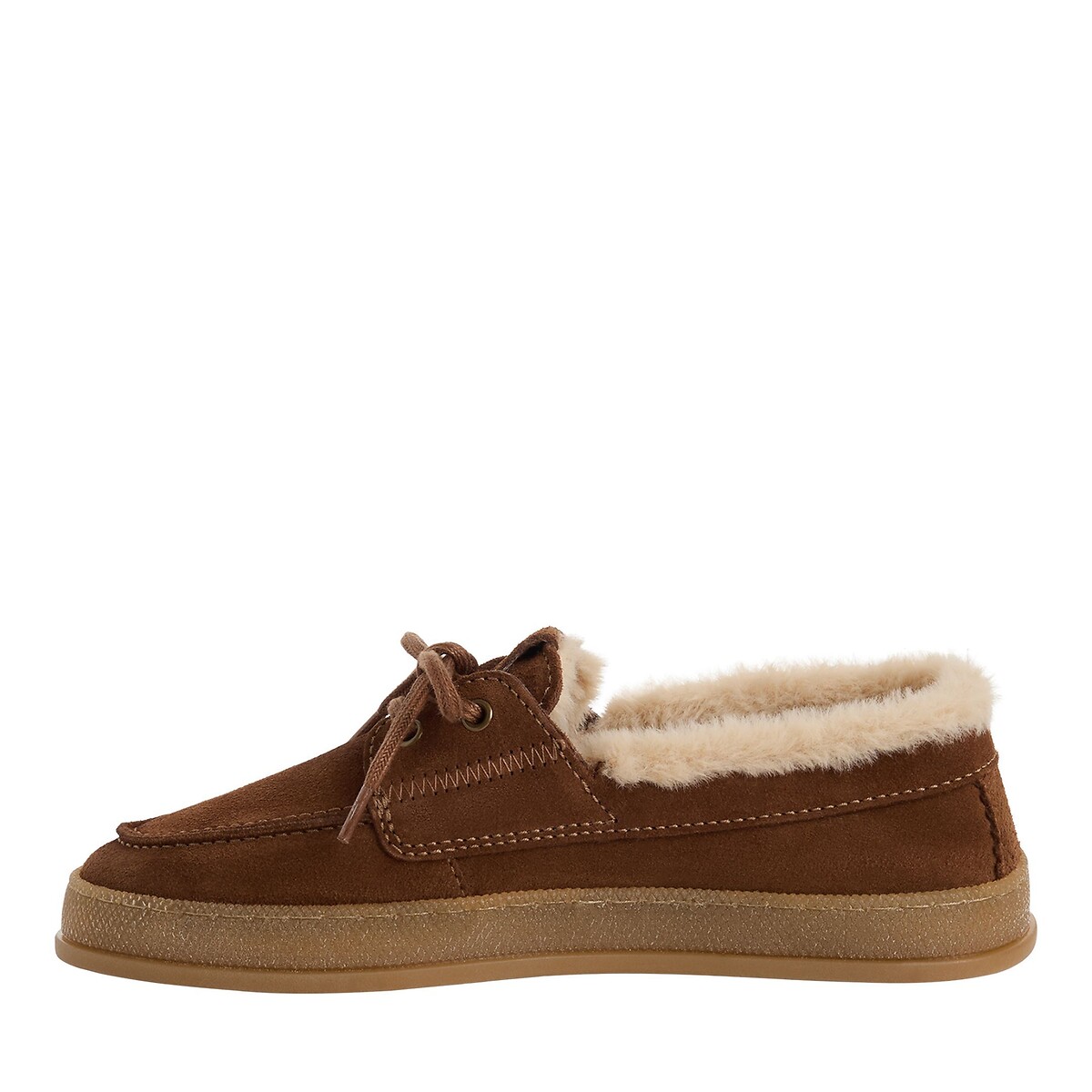 Scarpe da barca in pelle scamosciata con fodera cognac, TAMARIS