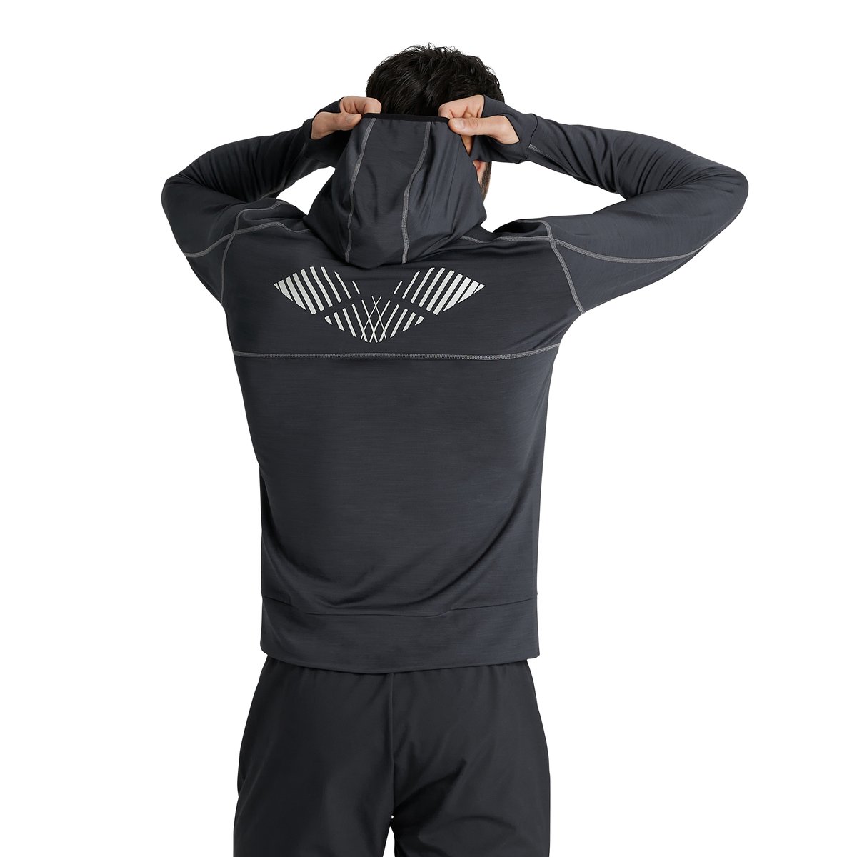 Veste de sport à capuche Spacer black, ARENA