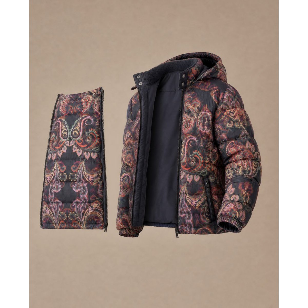 Doudoune de grossesse et de portage Linette multicolore, CACHE COEUR