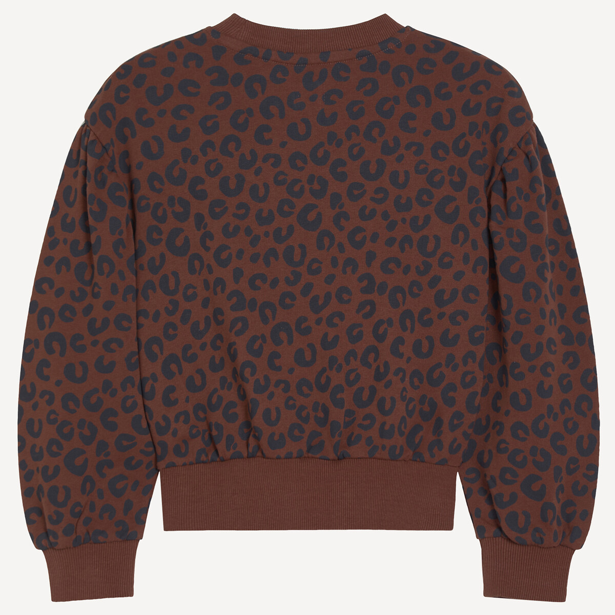 Sweat imprimé animalier 18 mois-14 ans imprimé léopard/marron, LA REDOUTE COLLECTIONS