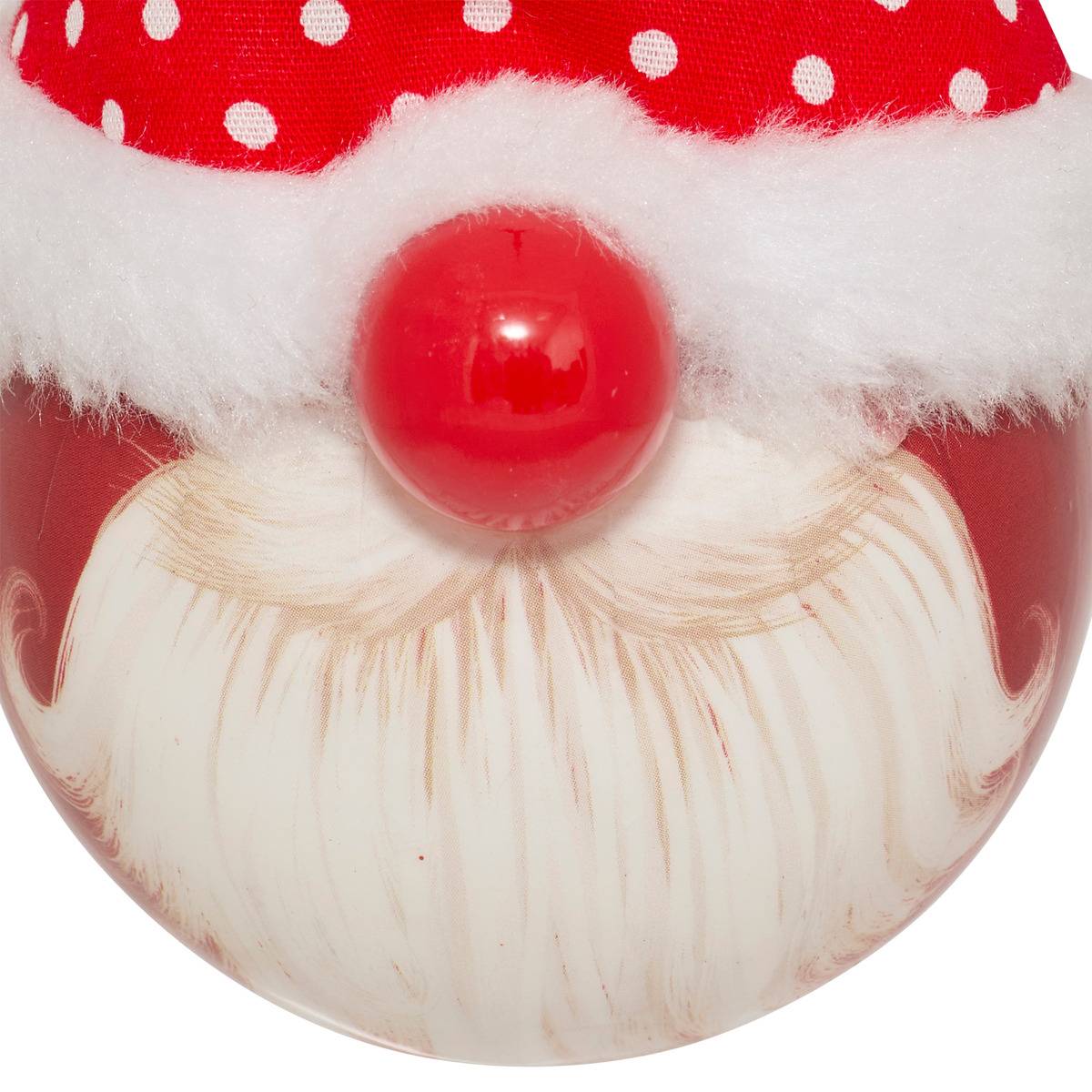 Boule Gnome nez D6,5cm rouge, FEERIC LIGHTS & CHRISTMAS