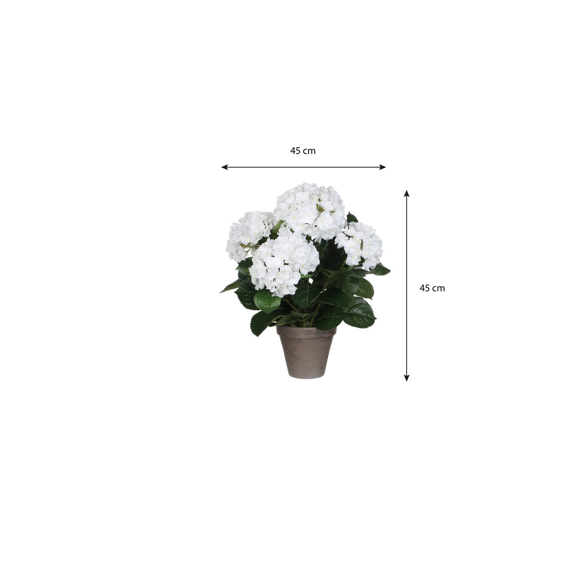 Plante artificielle Ø45 cm HYDRANGEA blanc, MICA DECORATIONS