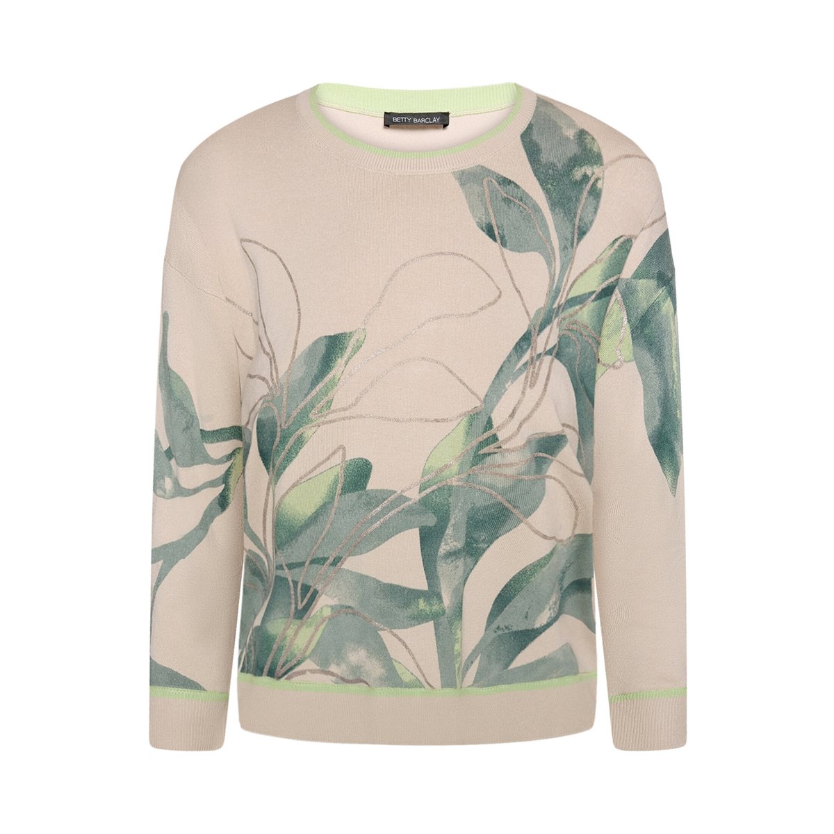 Pull-over en maille à imprimé beige/green, BETTY BARCLAY