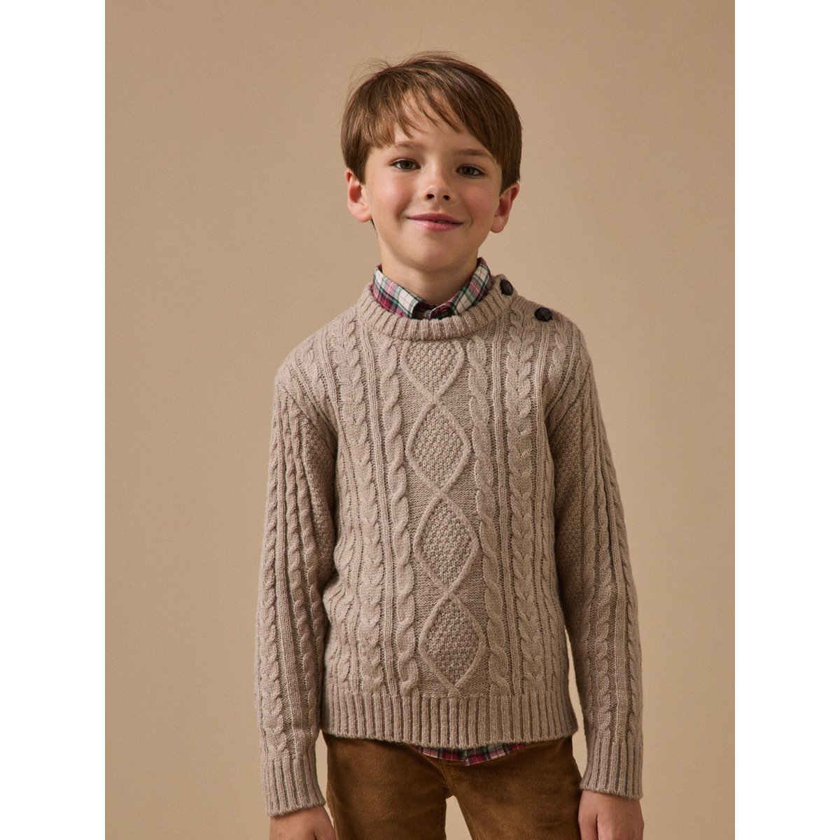 Pull torsadé beige, CYRILLUS