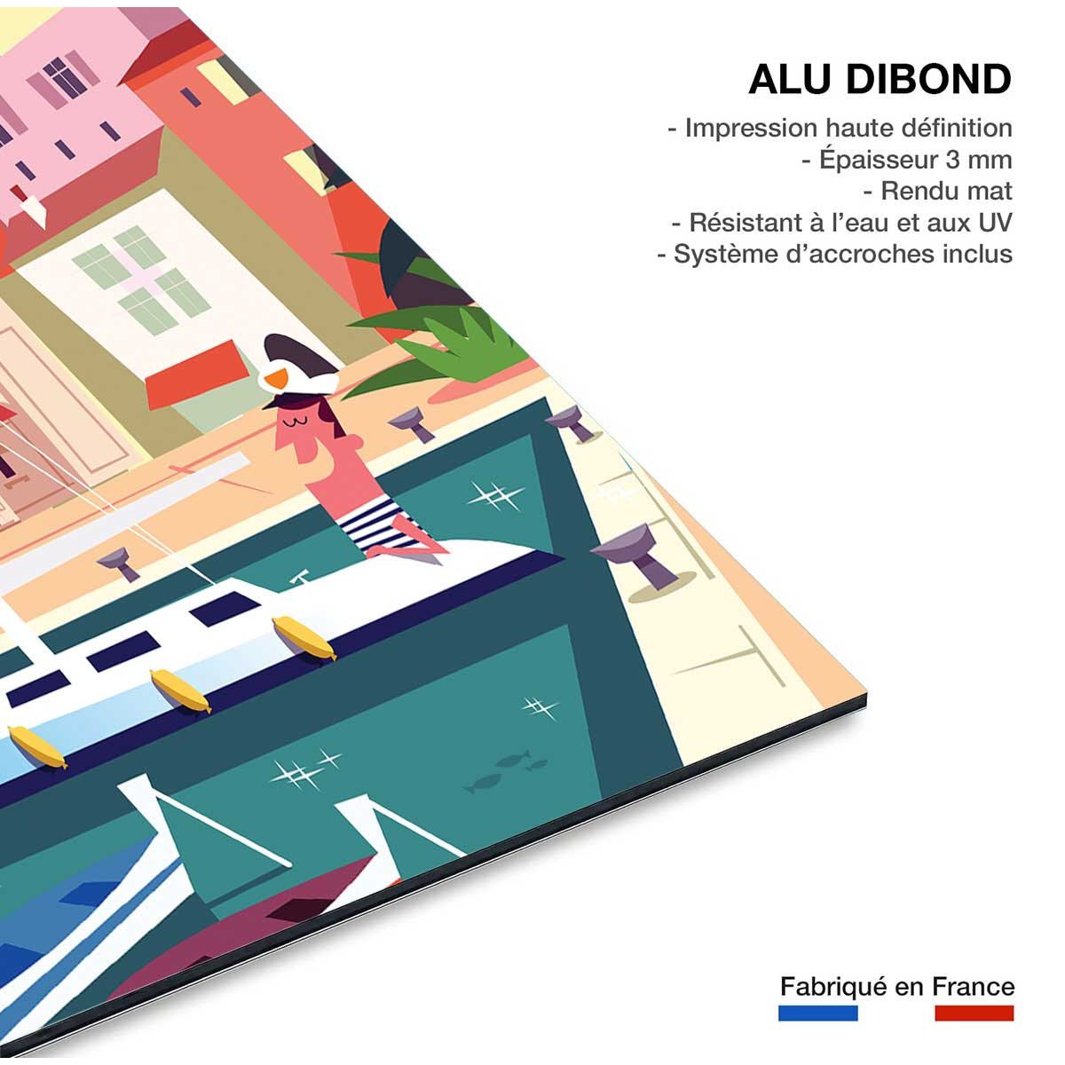 Tableau vacances à sanary tableau alu dibond, HEXOA