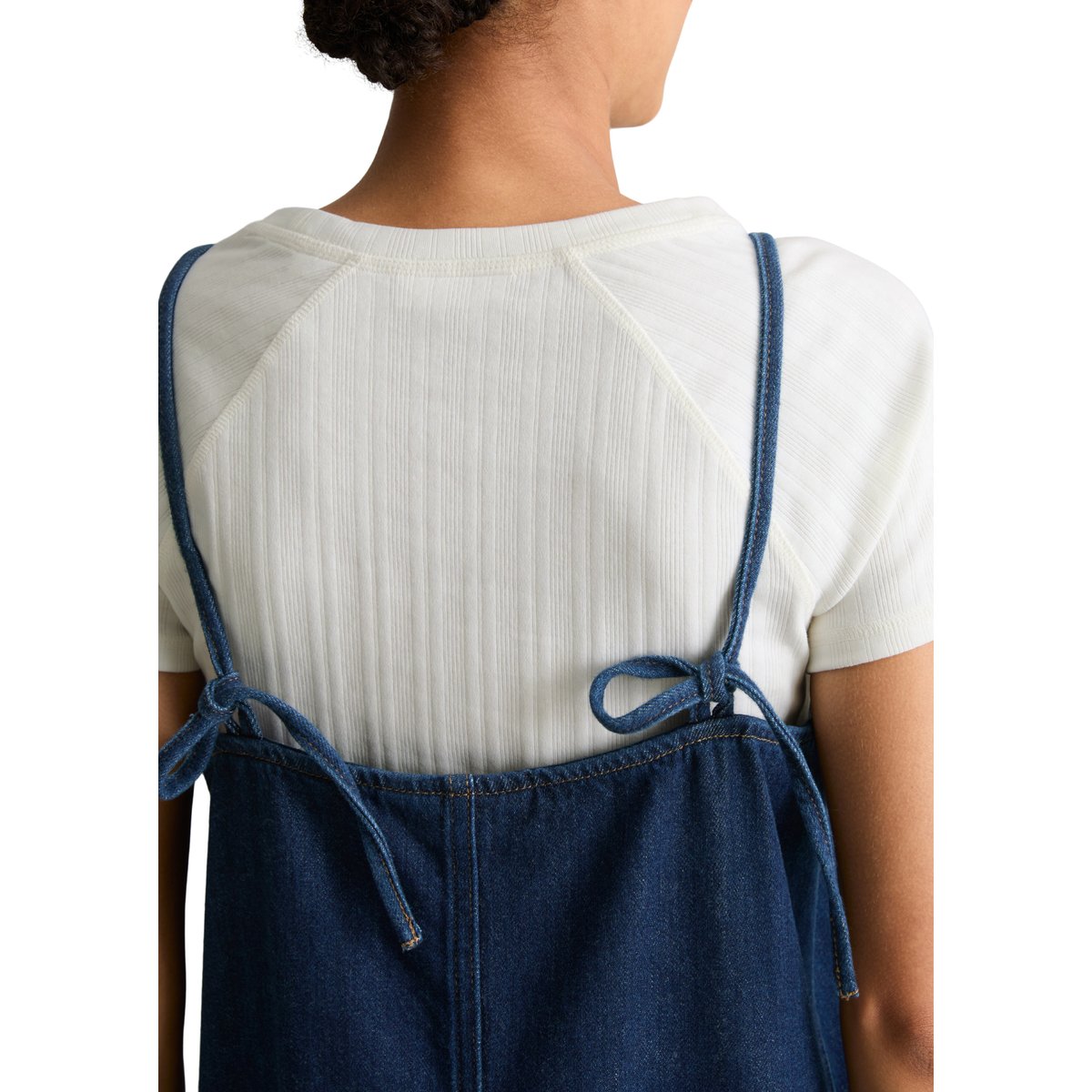 Robe courte en jean, coupe classique réalisé avec Orange Fiber bleu, MARC O’POLO DENIM
