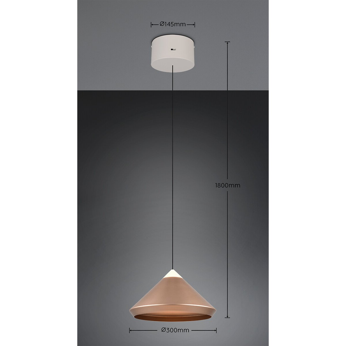 Suspensão Laguna, da Trio Lighting castanho, TRIO LIGHTING