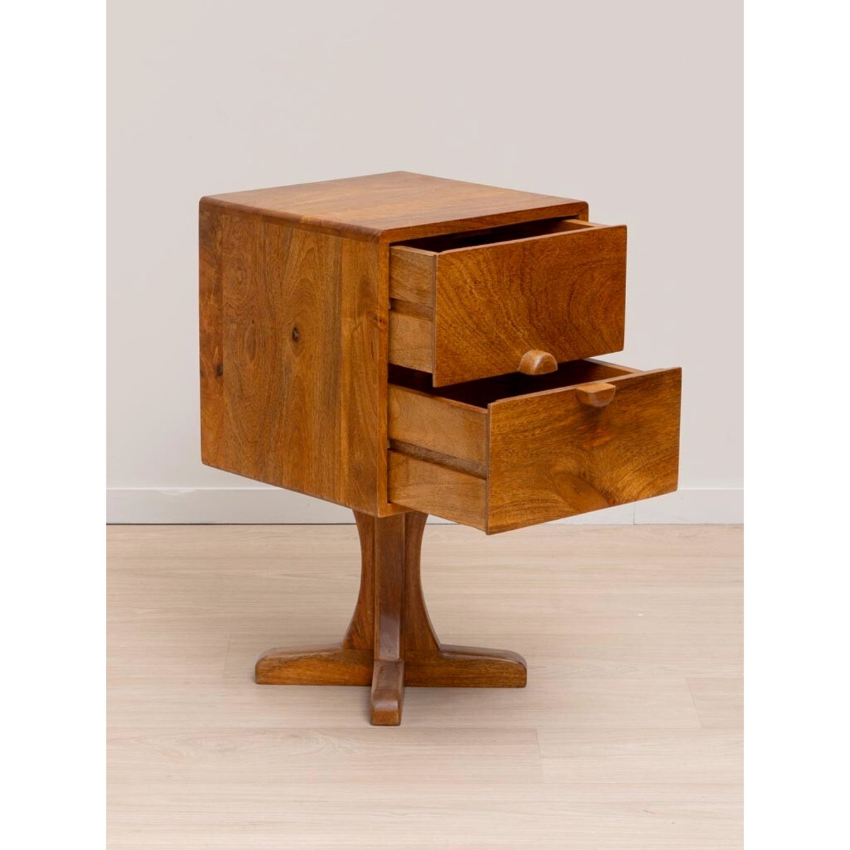 Table de chevet en bois AUBIN bois fonce, CHEHOMA