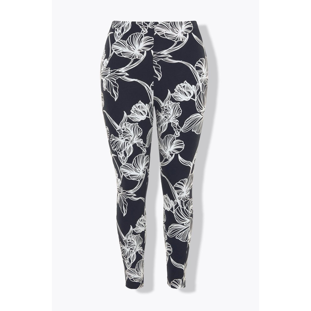 Legging imprimé floral noir, ULLA POPKEN