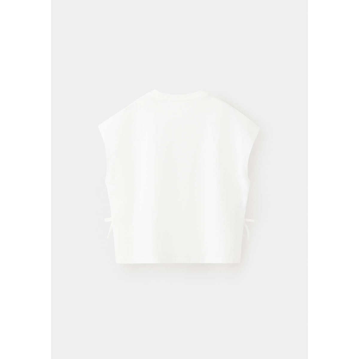Top imprimé avec détail nœud blanc cassé, MANGO KIDS