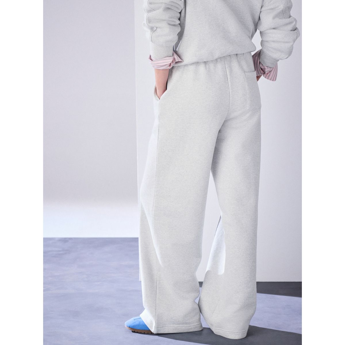Pantalon de jogging coupe large gris, NEXT