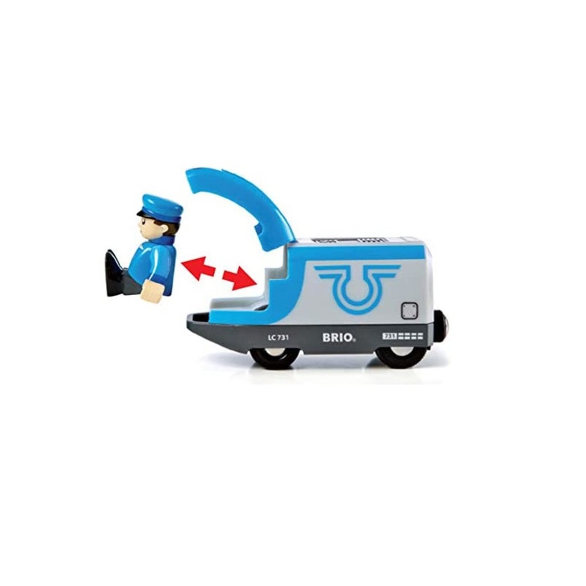 Train de voyageurs à pile bleu, BRIO