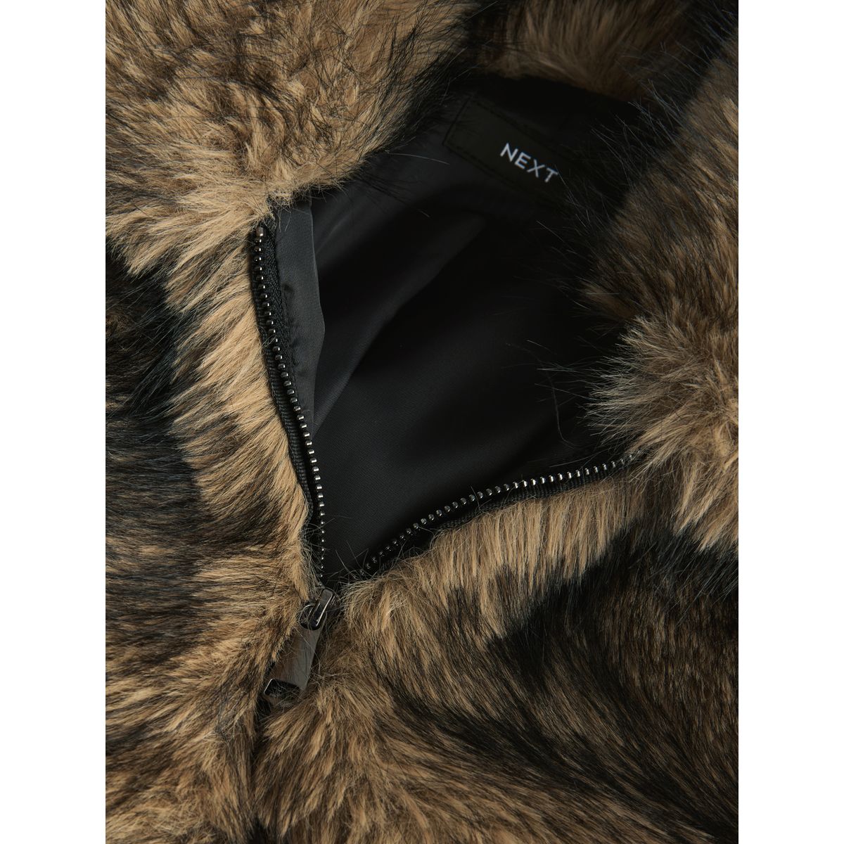 Veste zippée en imitation fourrure naturel, NEXT