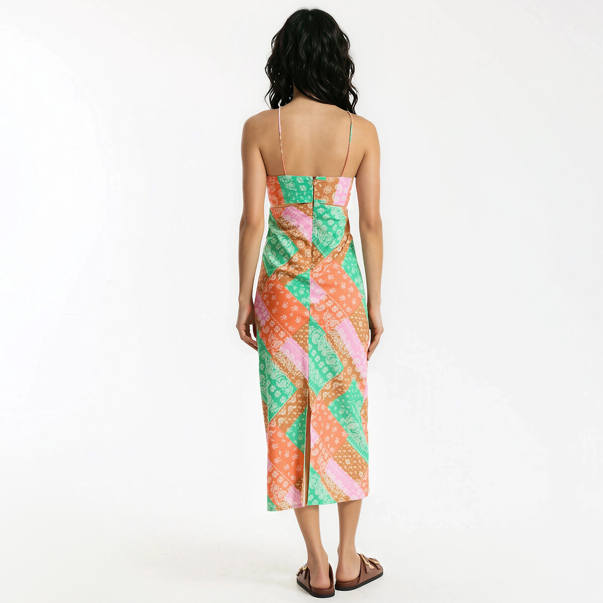 Bustierkleid mit Paisleyprint in Midilänge bunt bedruckt, LA REDOUTE COLLECTIONS