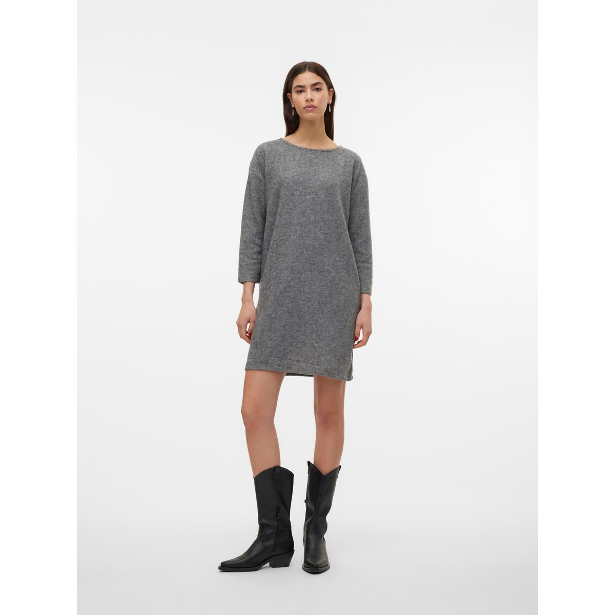 Robe grise - light grey melange, VERO MODA
