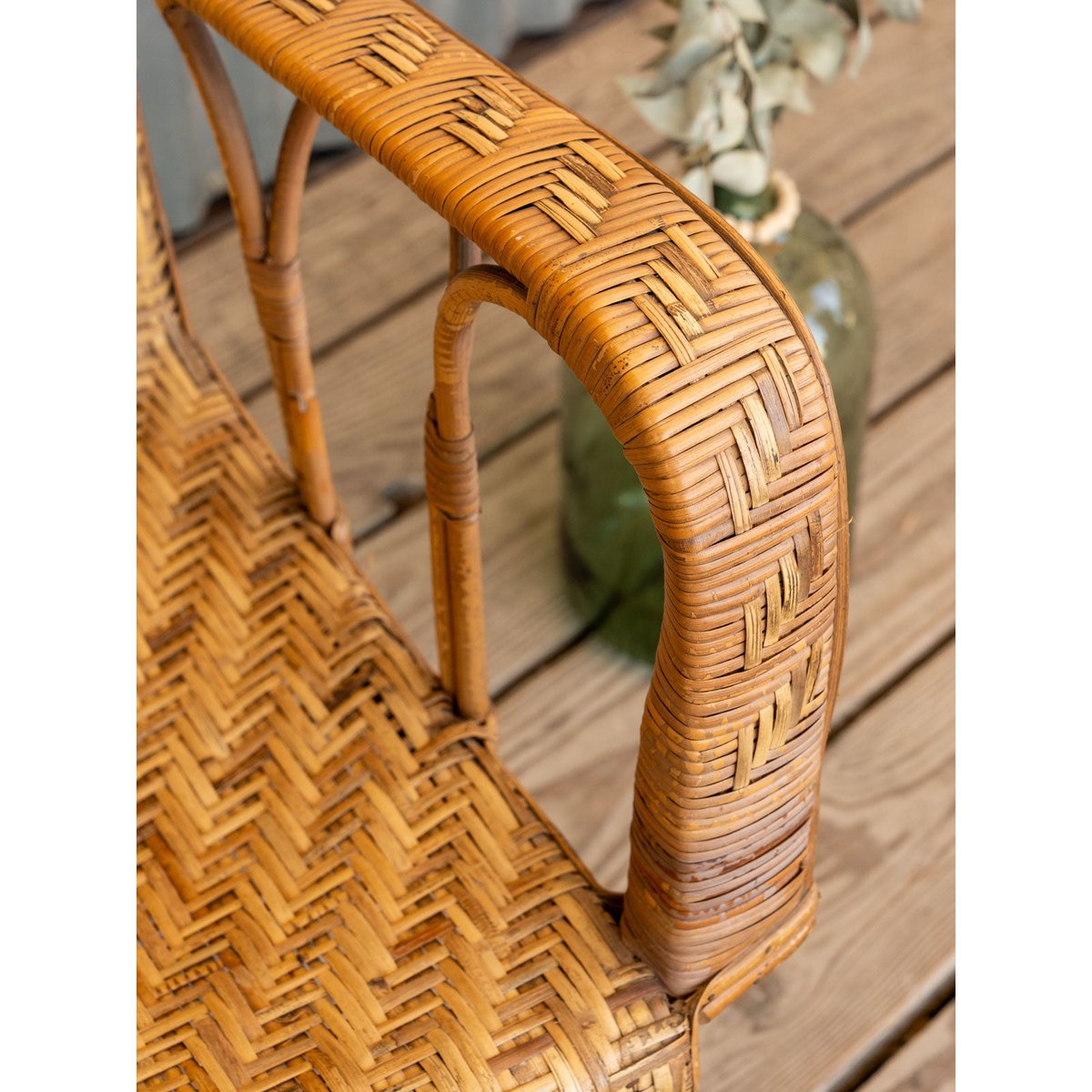 Fauteuil en osier Ernest N°1096 - Bon état bois clair, DEBONGOUT