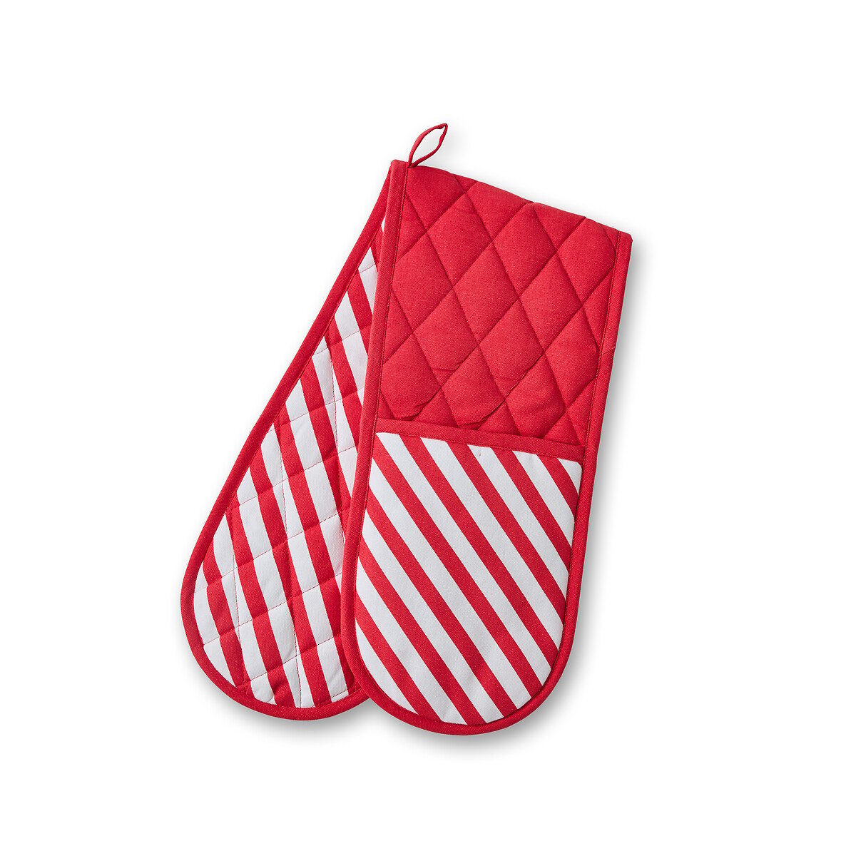 Christmas Candy Cane Double Oven Glove red, CATHERINE LANSFIELD