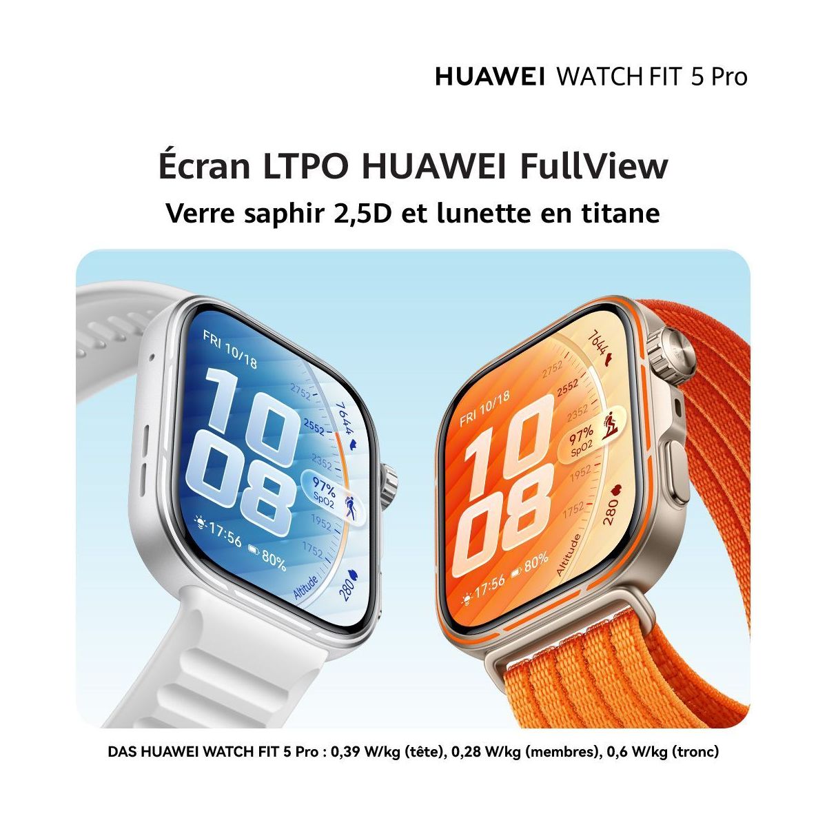 Montre connectée Pack Watch FIT 5 Pro orange+Freebuds SE4 orange, HUAWEI