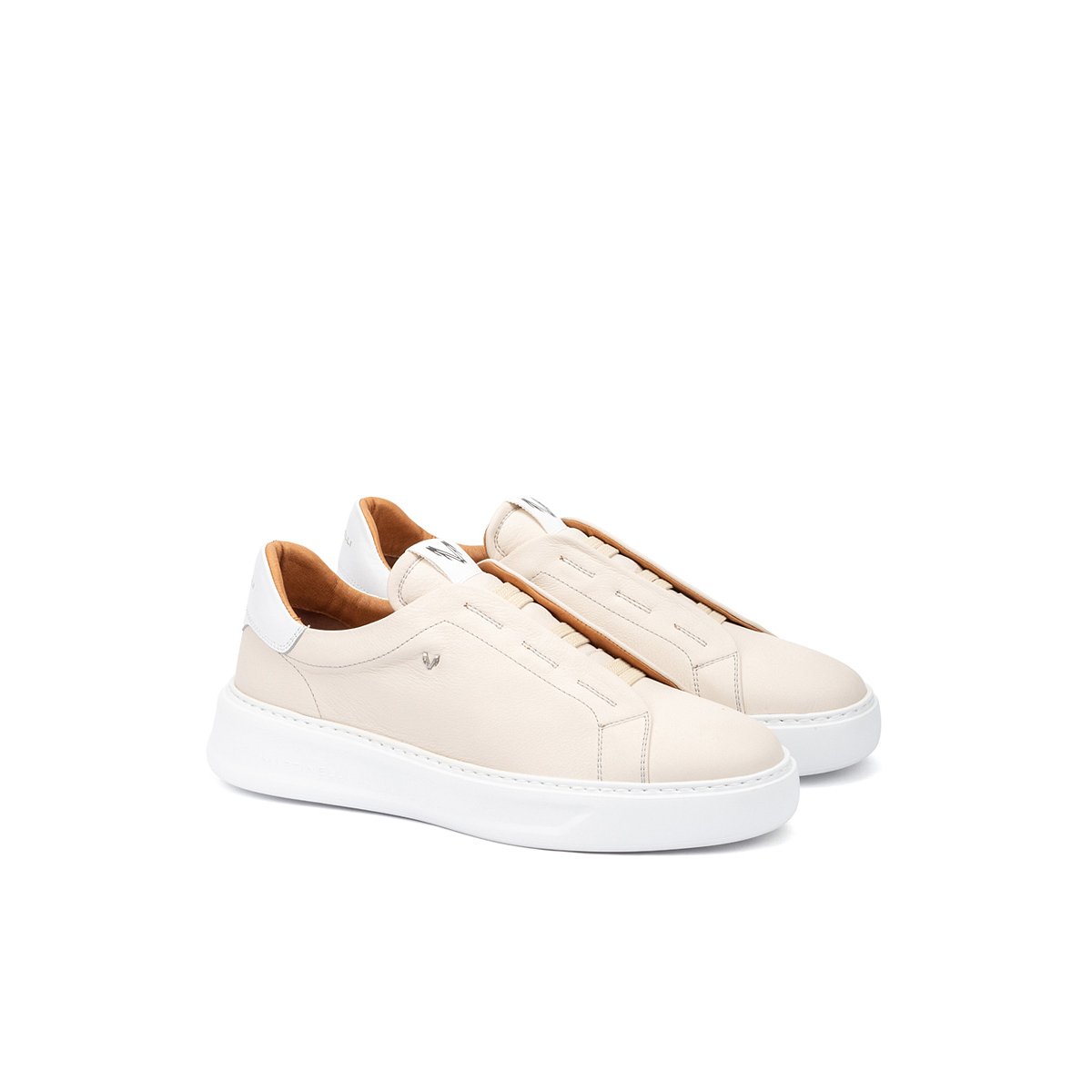 Baskets cuir Sullivan off white, MARTINELLI
