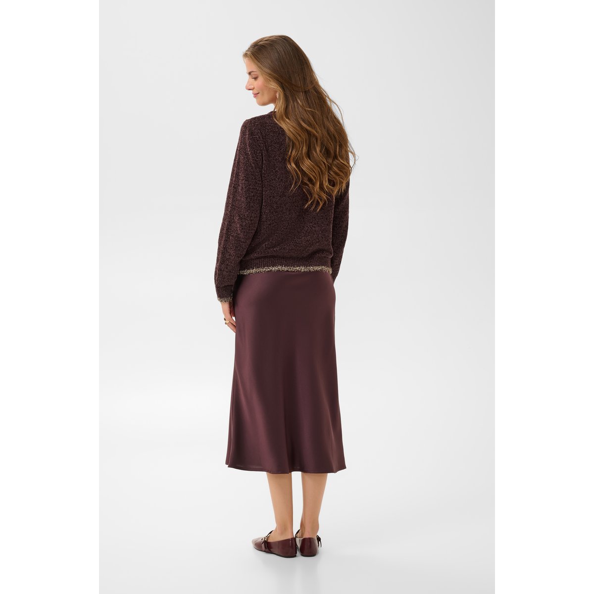 Pullover tricoté marron fudge, CREAM