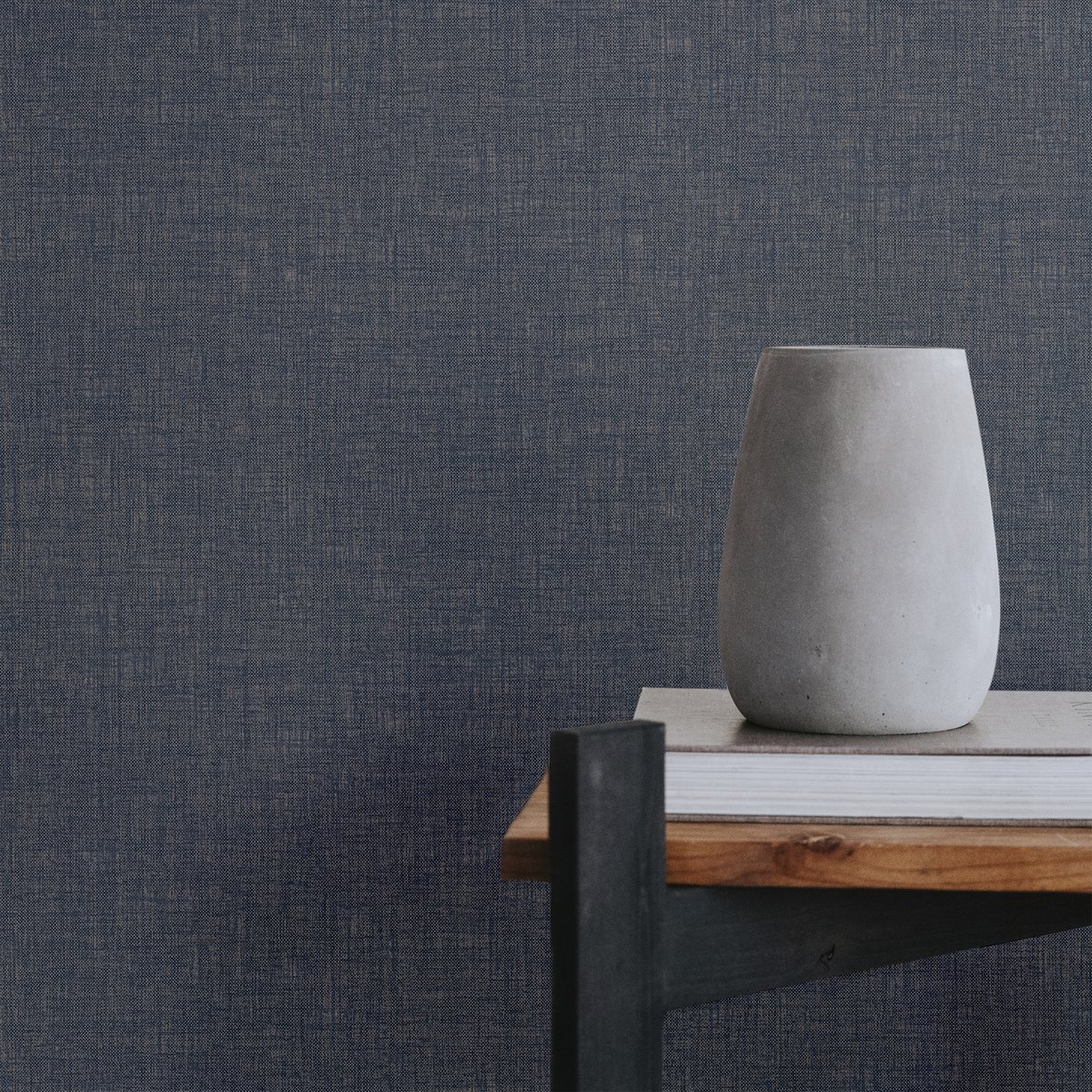 Papier peint Lin Shimmer bleu, WOW