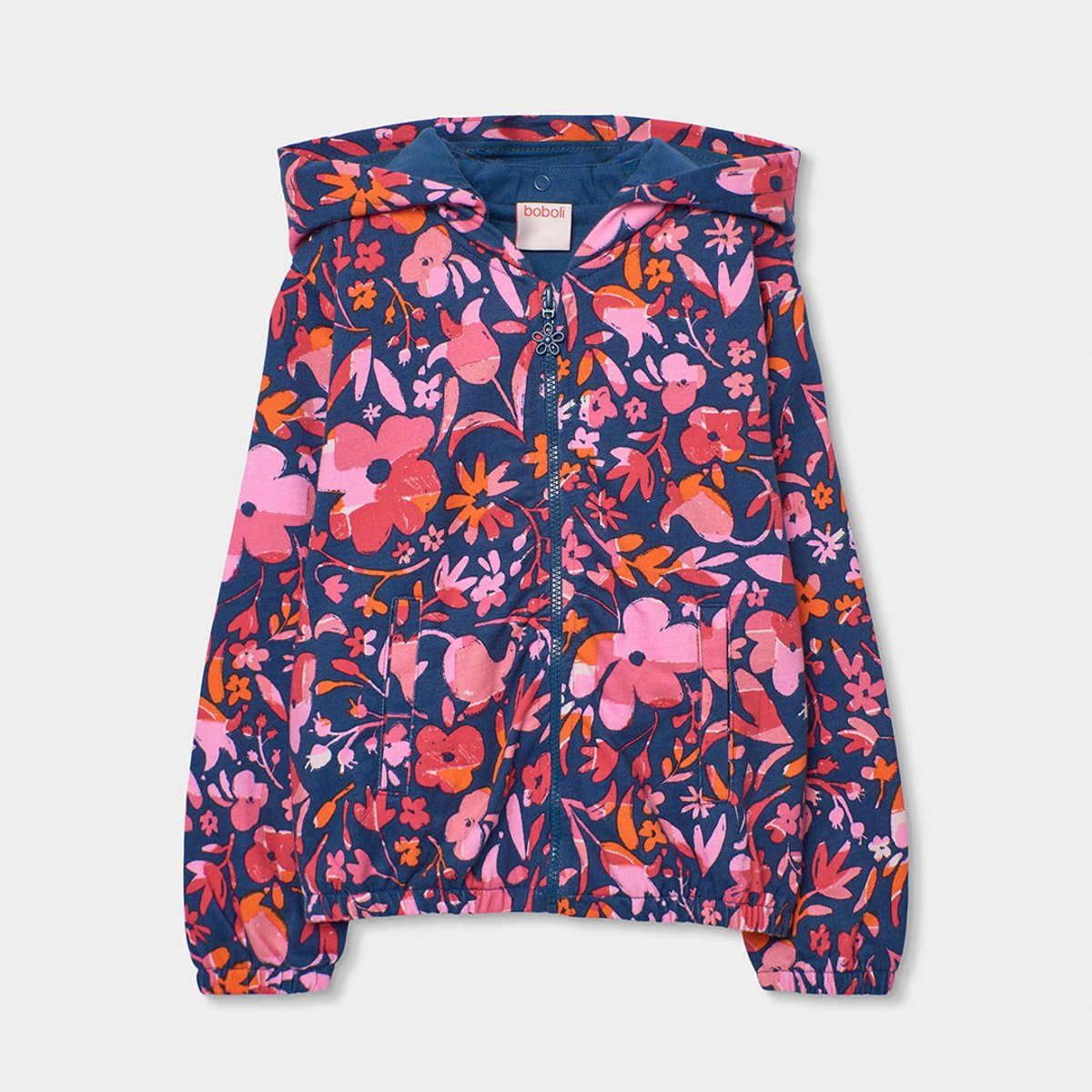 Veste coton fleurs multicolore, BOBOLI