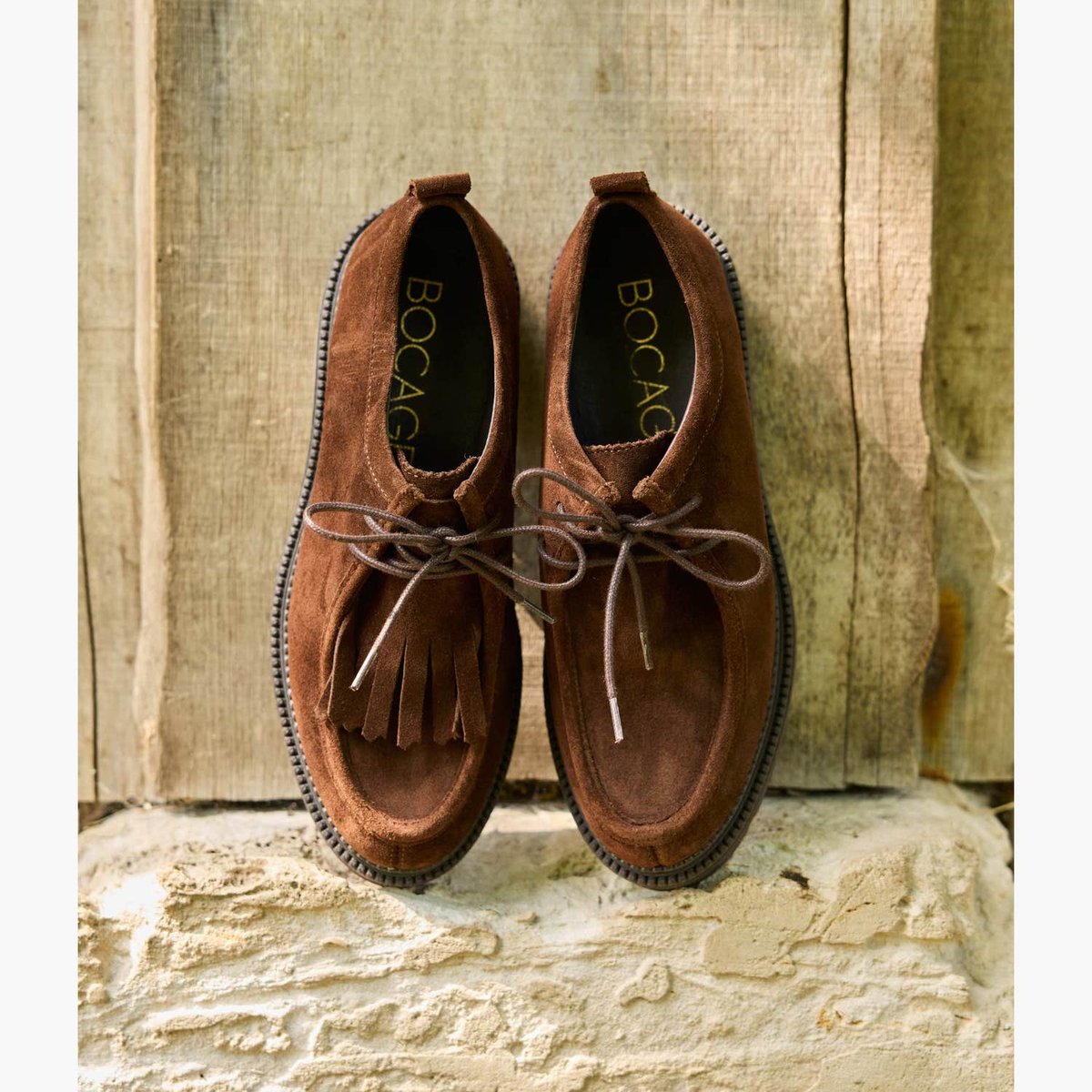 Derby en cuir CARRYLIE marron chocolat, BOCAGE