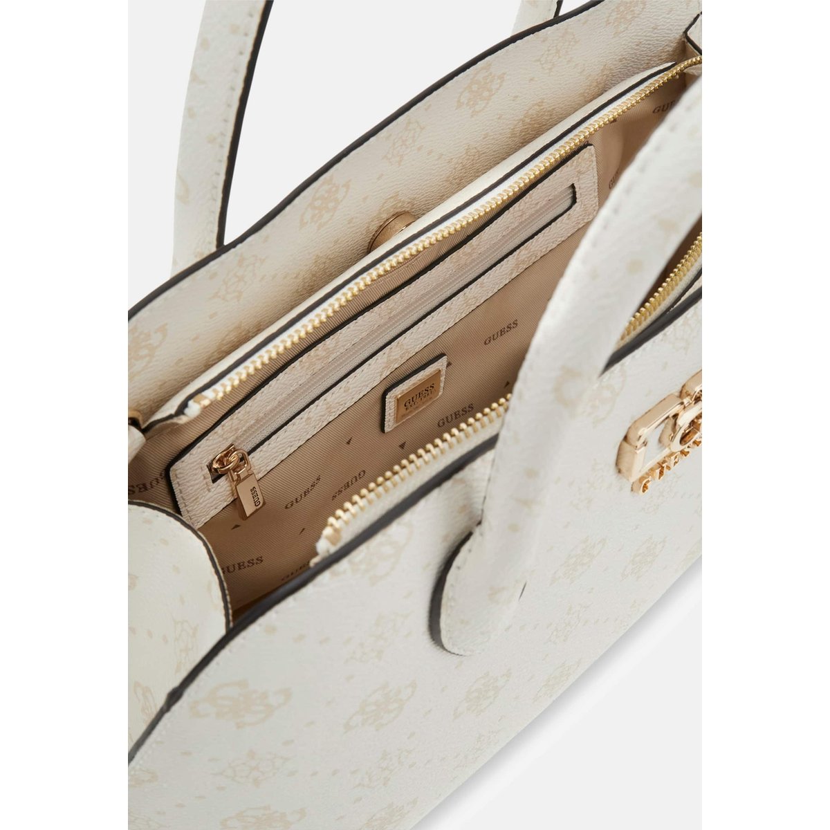 Sac À Main Emelie Logo blanc, GUESS