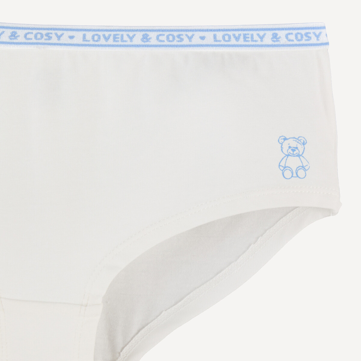Lote de 5 shorties lisas, às riscas e estampado com ursinhos sortido, LA REDOUTE COLLECTIONS